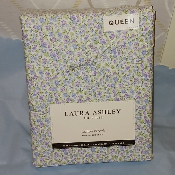 ❌️SOLD❌️ Emogene Laura Ashley Queen Sheet Set 100% Cotton - Picture 15 of 15